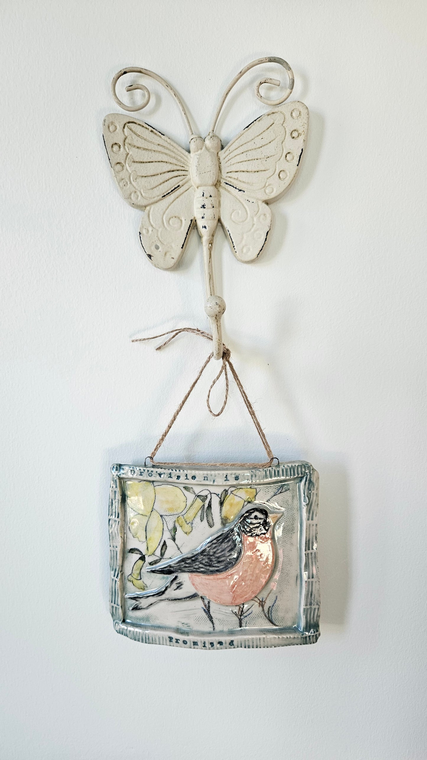Handbuilt Ceramic Bird Tile