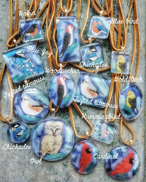 Bird Resin Necklace (with He is Trustworthy love letter)