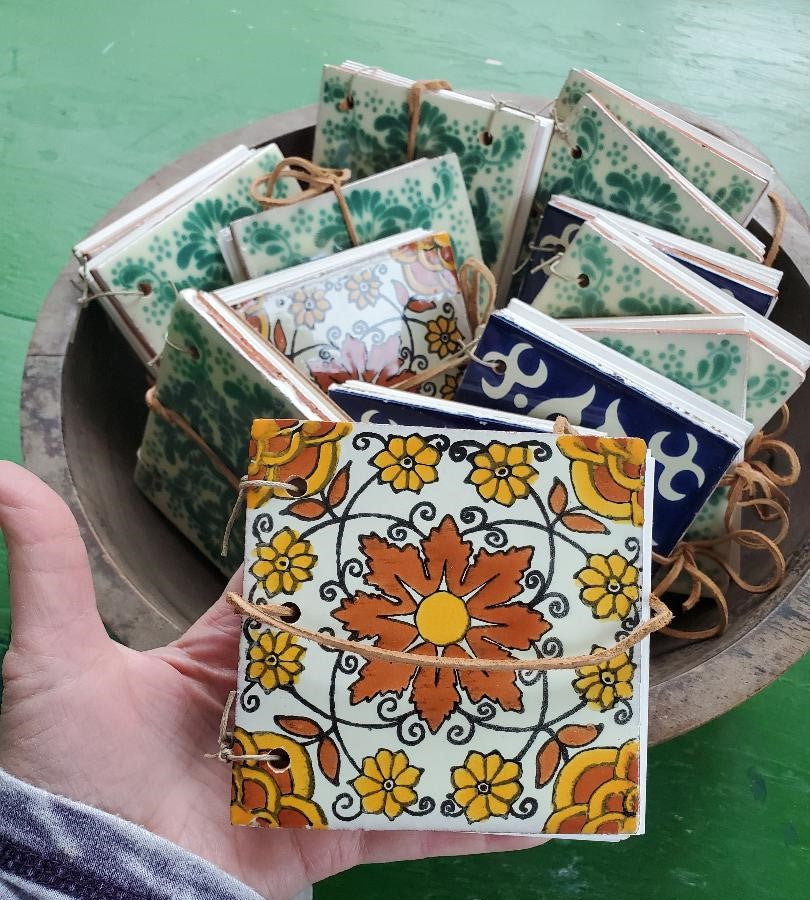 Handpainted Mexican Tile Journals
