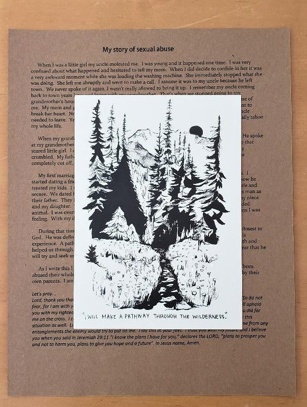 Pathway through the wilderness (My story of SEXUAL ABUSE) - *letter and card only